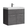 Badplaats Badkamermeubel Montreal 60 x 35 cm – Donker Grijs – Wastafel met