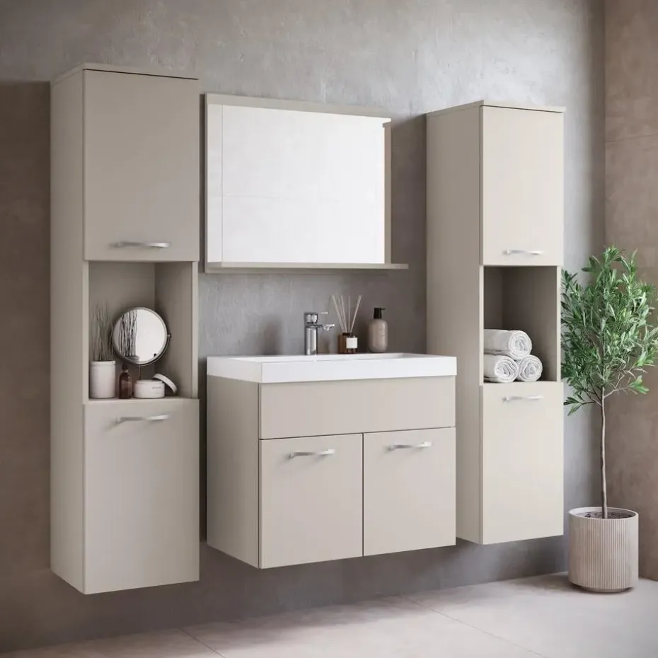 Badplaats Badkamermeubel Set Montreal XL 60 x 35 cm - Beige - Badmeubel met