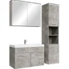 Badplaats Badkamermeubel Set Paso 80 x 40 cm - Beton Grijs - Badmeubel met