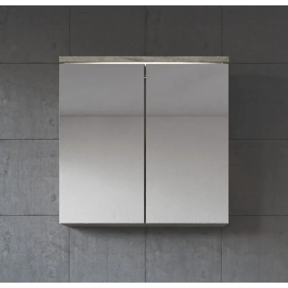 Badplaats Spiegelkast Toledo 60 x 20 x 60 cm - Beton Grijs - Badkamerkast