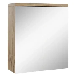 Badplaats Spiegelkast Toledo 60 x 20 x 60 cm - Kastanje Eiken - Badkamerkast