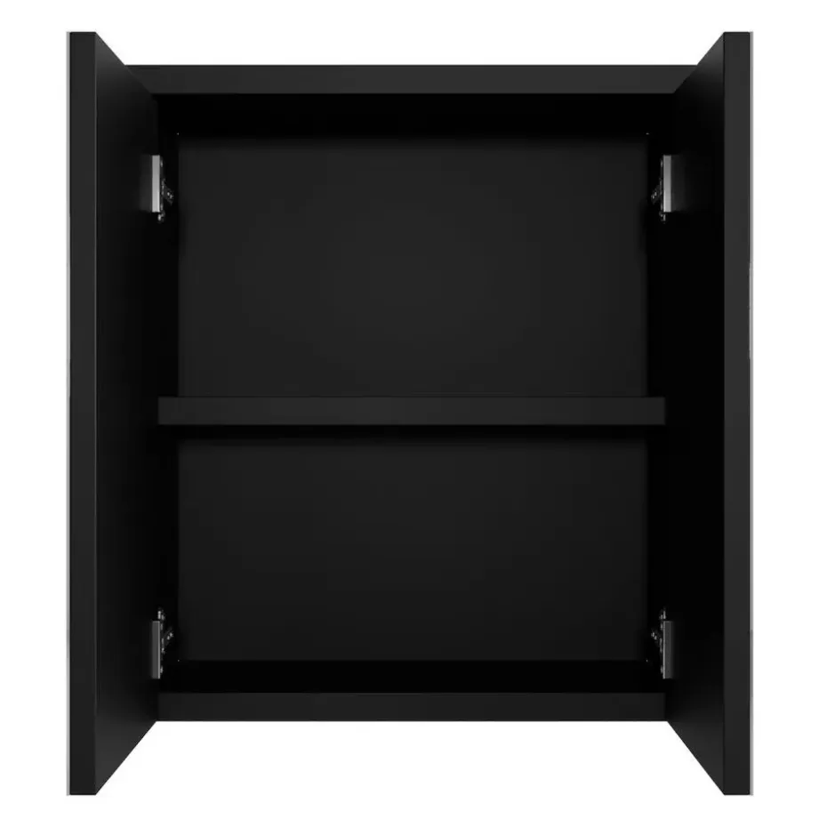 Badplaats Spiegelkast Toledo 60 x 20 x 60 cm - Zwart - Badkamerkast Badkamer