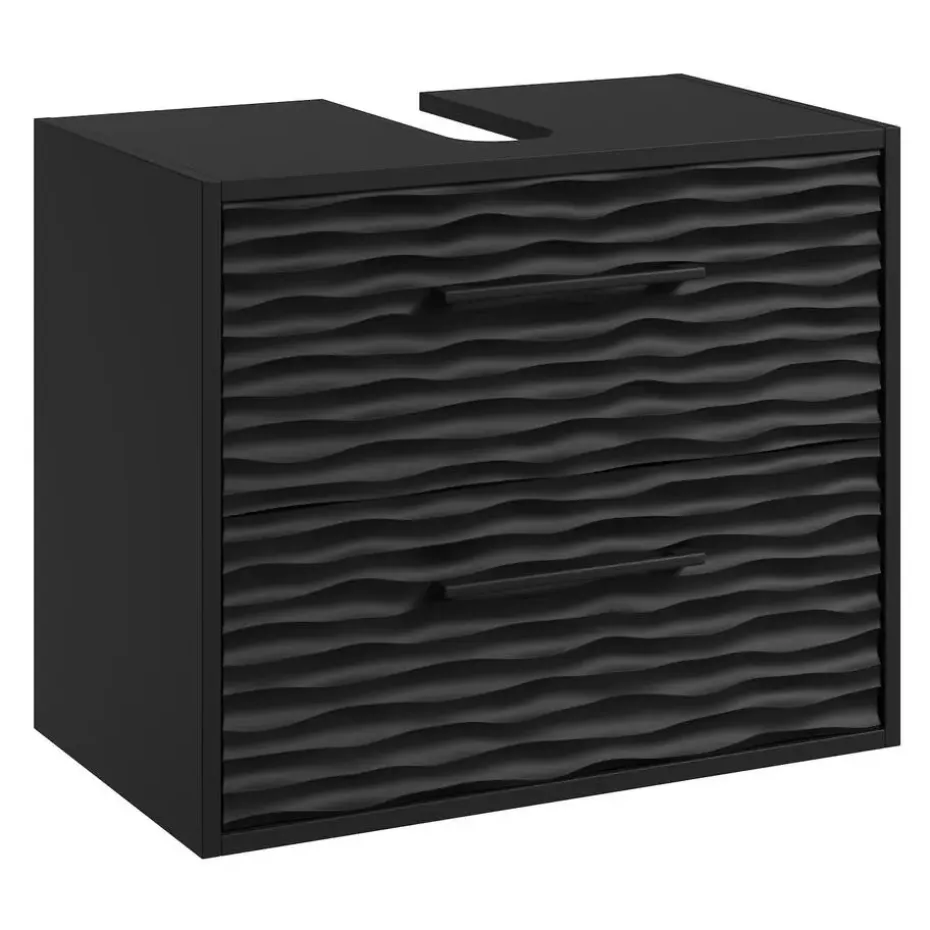 Badplaats Wastafel Onderkast Etna 60 x cm 35 cm x 50 cm - Mat Zwart -