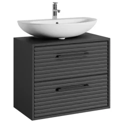 Badplaats Wastafel Onderkast Etna 60 x cm 35 cm x 50 cm - Mat Zwart -