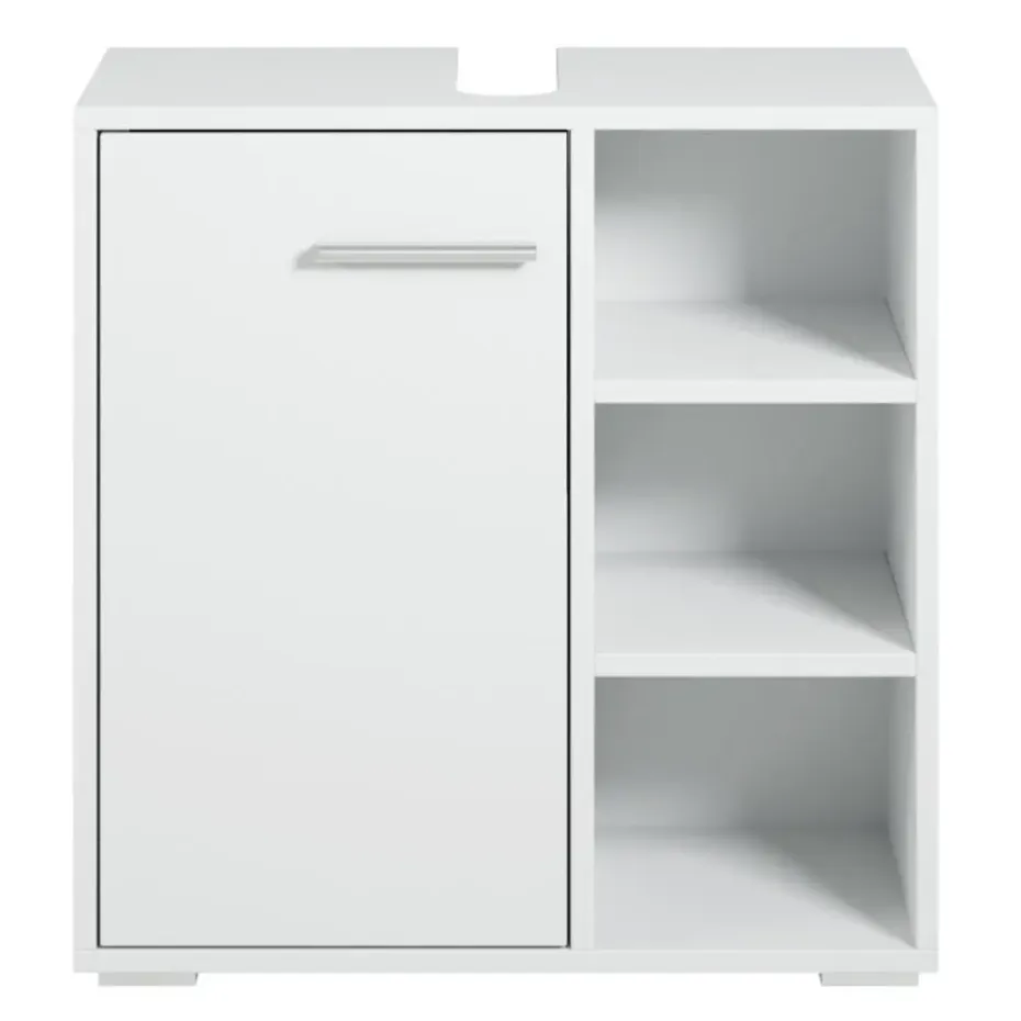Badplaats Wastafel Onderkast Neptunus 60 x 28 x 60 cm - Wit - Badkamerkast –