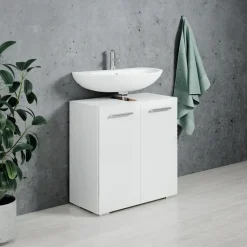 Badplaats Wastafel Onderkast Jupiter 60 x 30 x 60 cm - Wit - Badkamerkast –