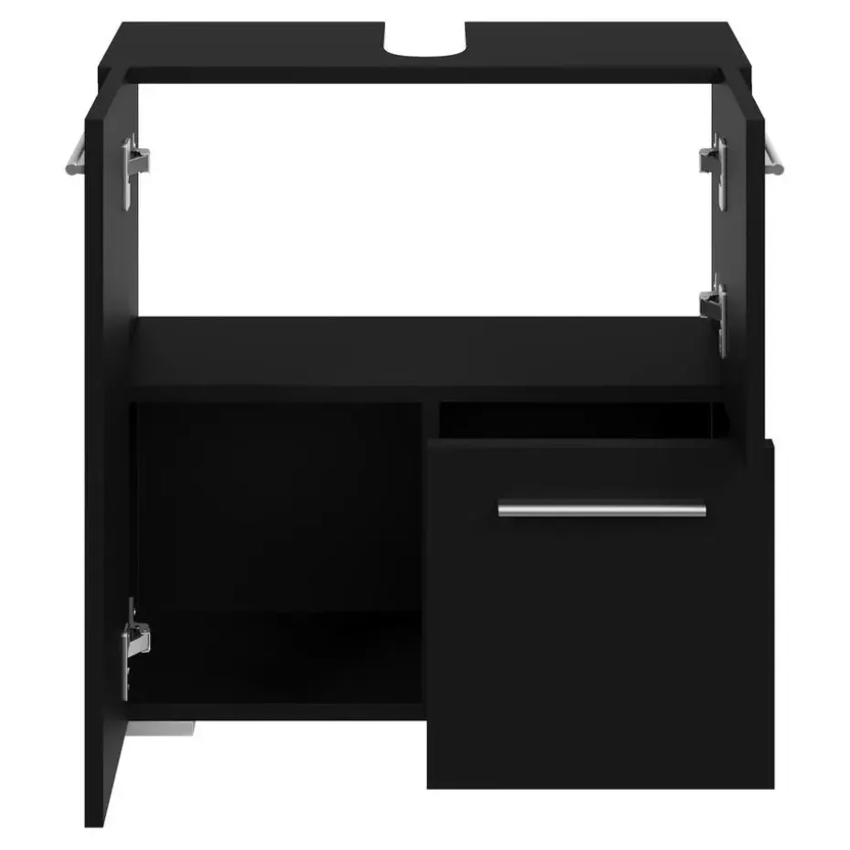 Badplaats Wastafel Onderkast Mars 60 x 30 x 60 cm - Zwart - Badkamerkast –