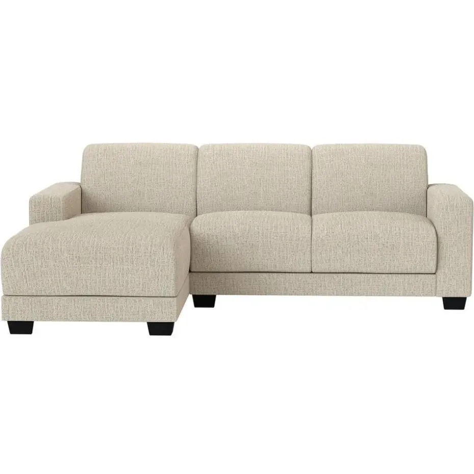 Bank Aberdeen met chaise longue links - Kansas - crème