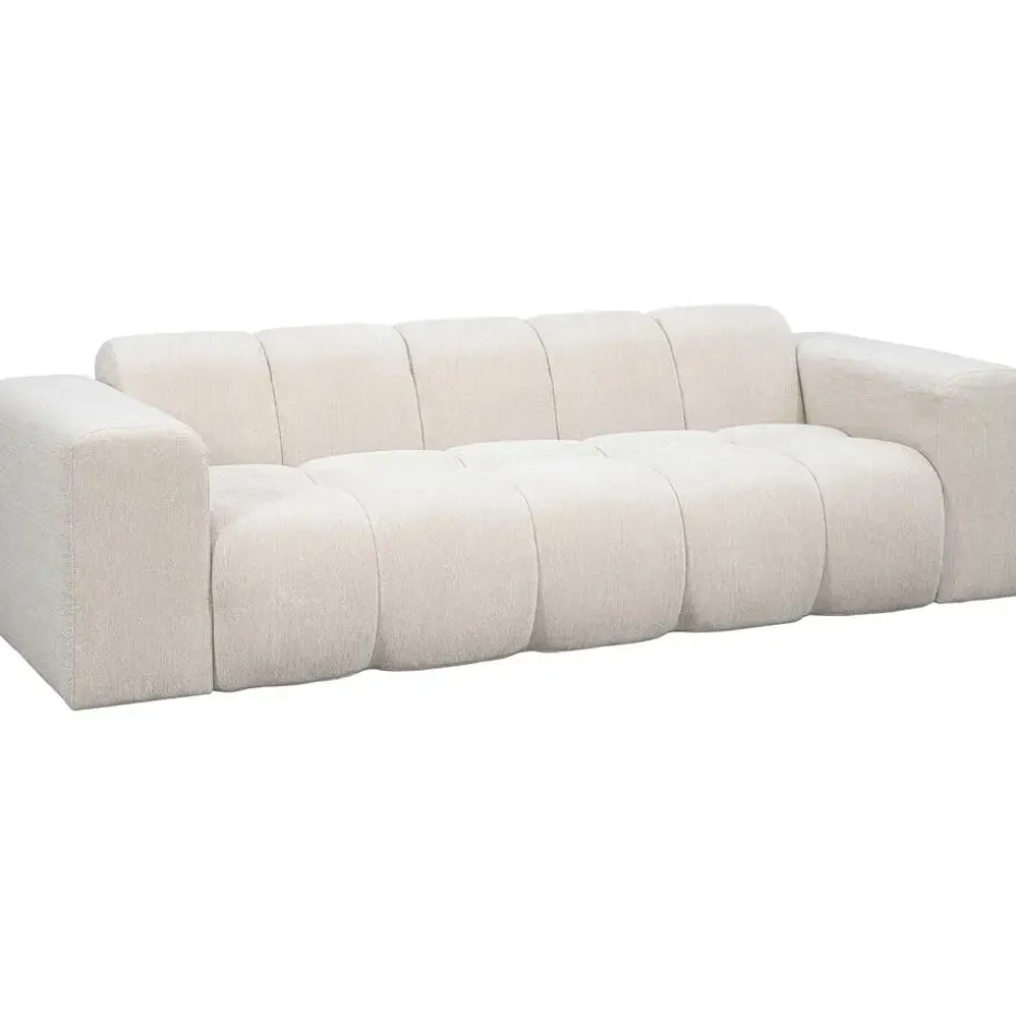 Bank Beau 3-zits - stof Raven - beige