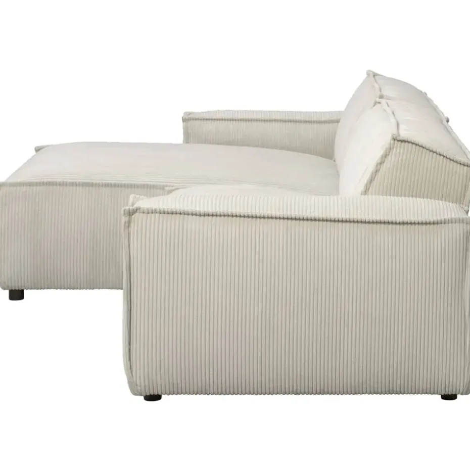 Bank Brooklyn met chaise longue links - Soop - crème