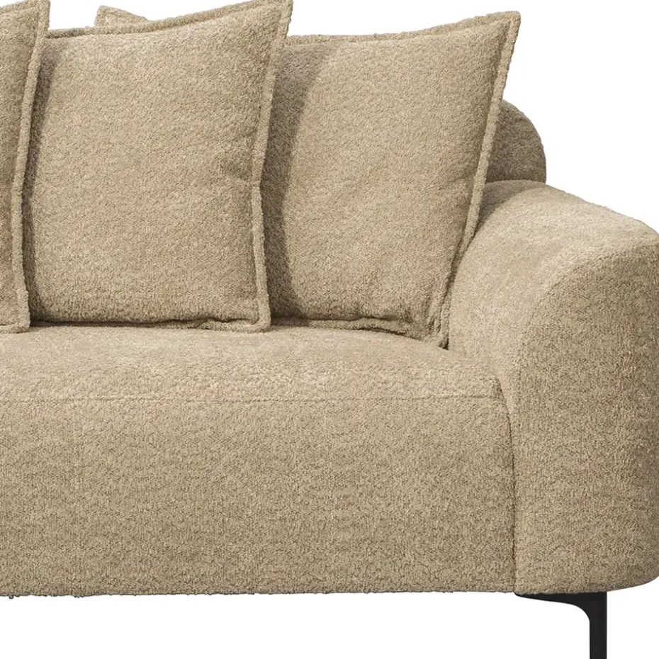 Bank Elsa met chaise longue links - stof Anthology - taupe