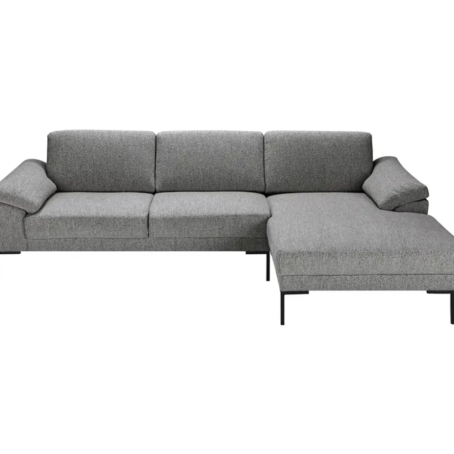 Bank Tom met chaise longue rechts - Monza - grijs