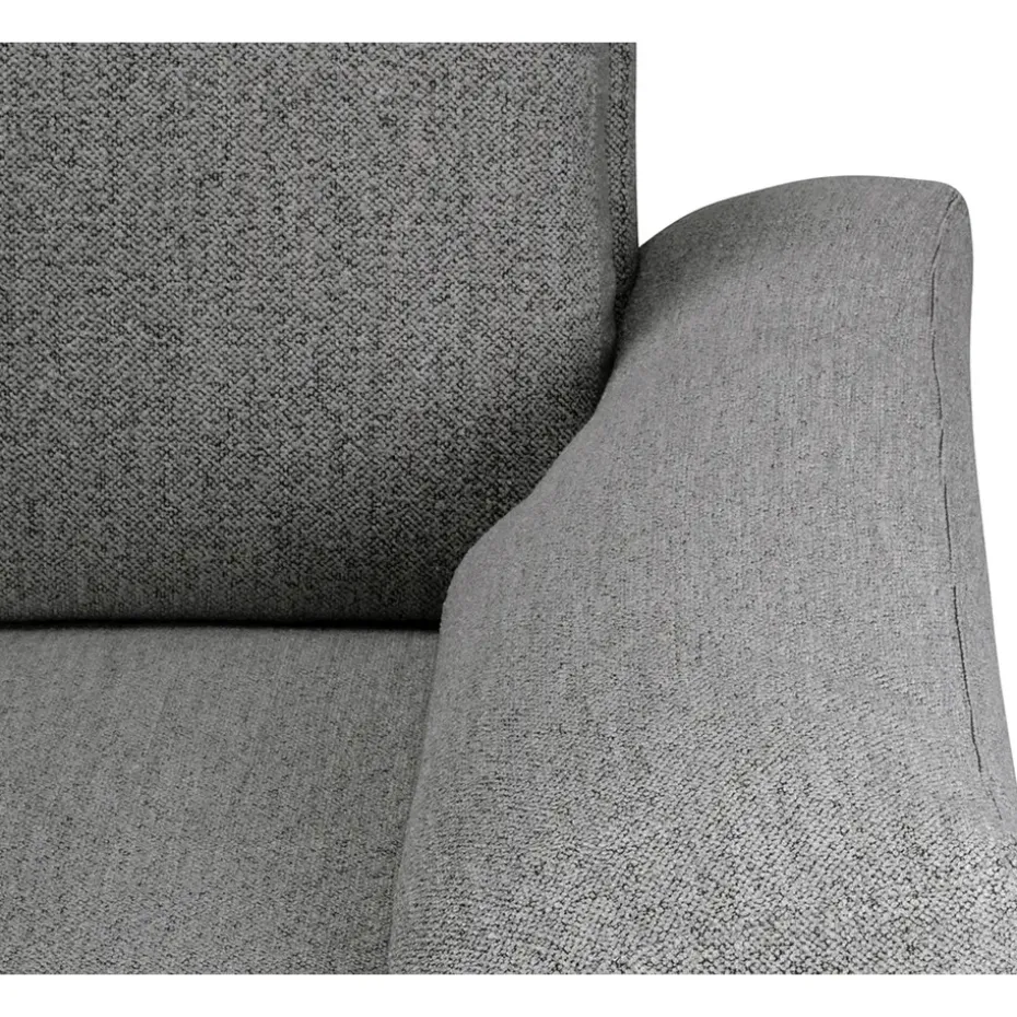 Bank Tom met chaise longue rechts - Monza - grijs