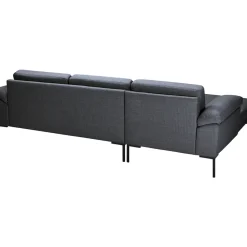 Bank Tom met chaise longue links - Basel - antraciet