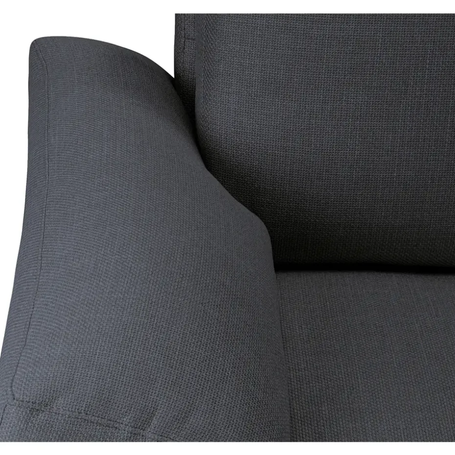 Bank Tom met chaise longue links - Basel - antraciet