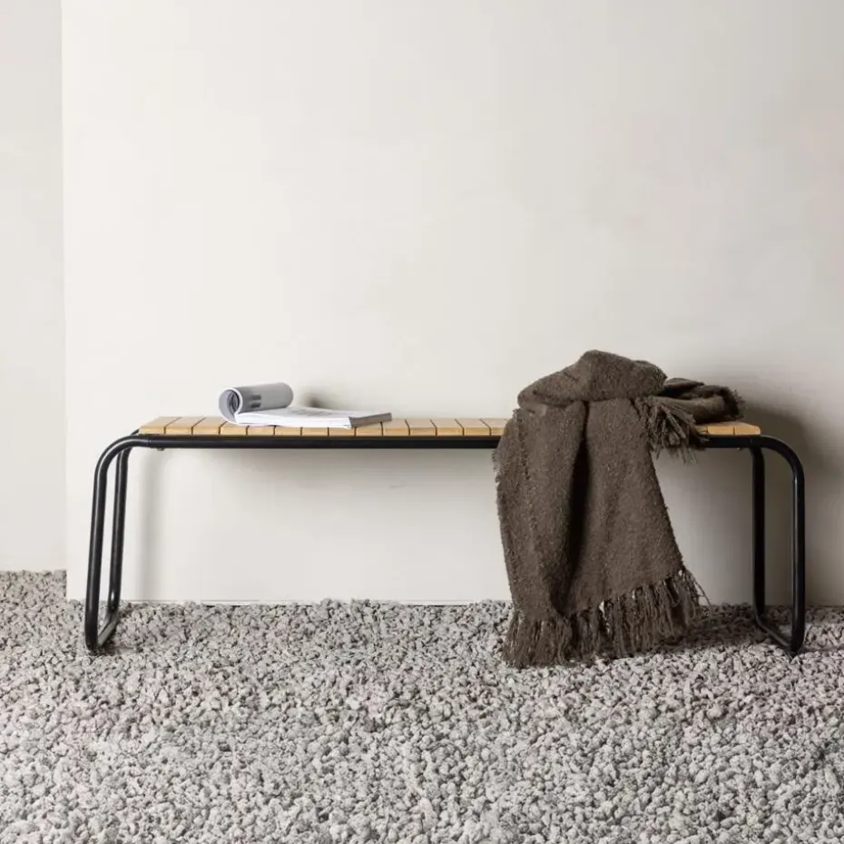 Bankje Naturel Hout - 136x40x46cm - Holmbeck