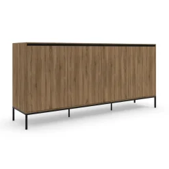 Bari - Dressoir met 4 deuren en eiken effect