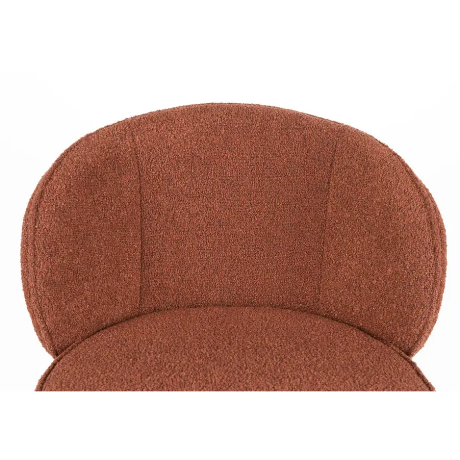 Barkruk Oranje Stof - Zithoogte 75cm - 50x52x100cm - Joa - Set van 2