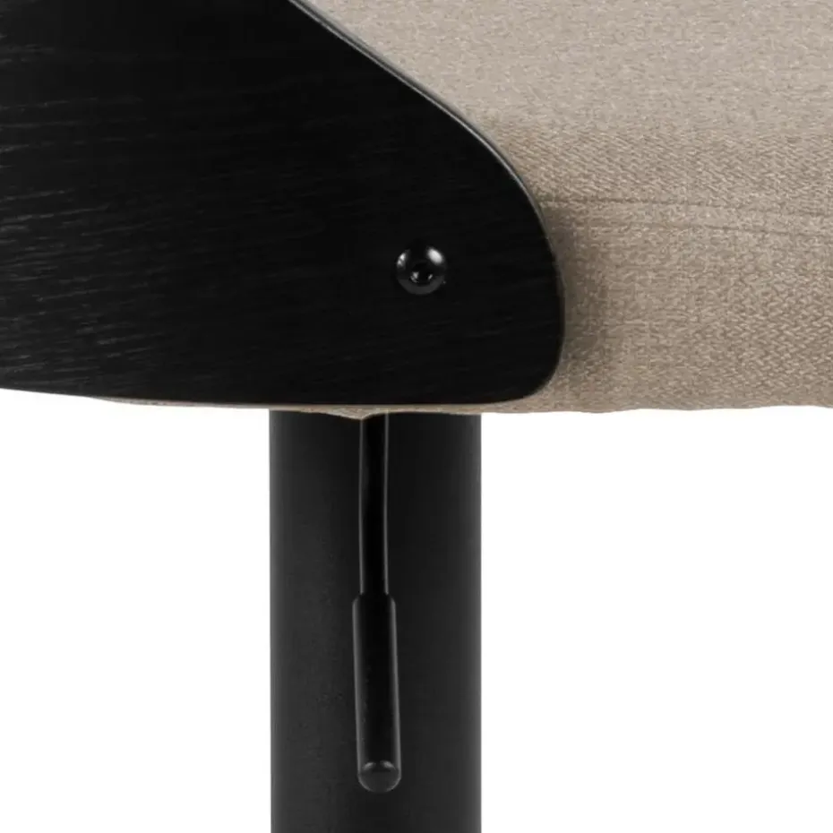 Barkruk Zand Stof - Zitbreedte 47cm - 47x51x113cm - Lucas - Set van 2