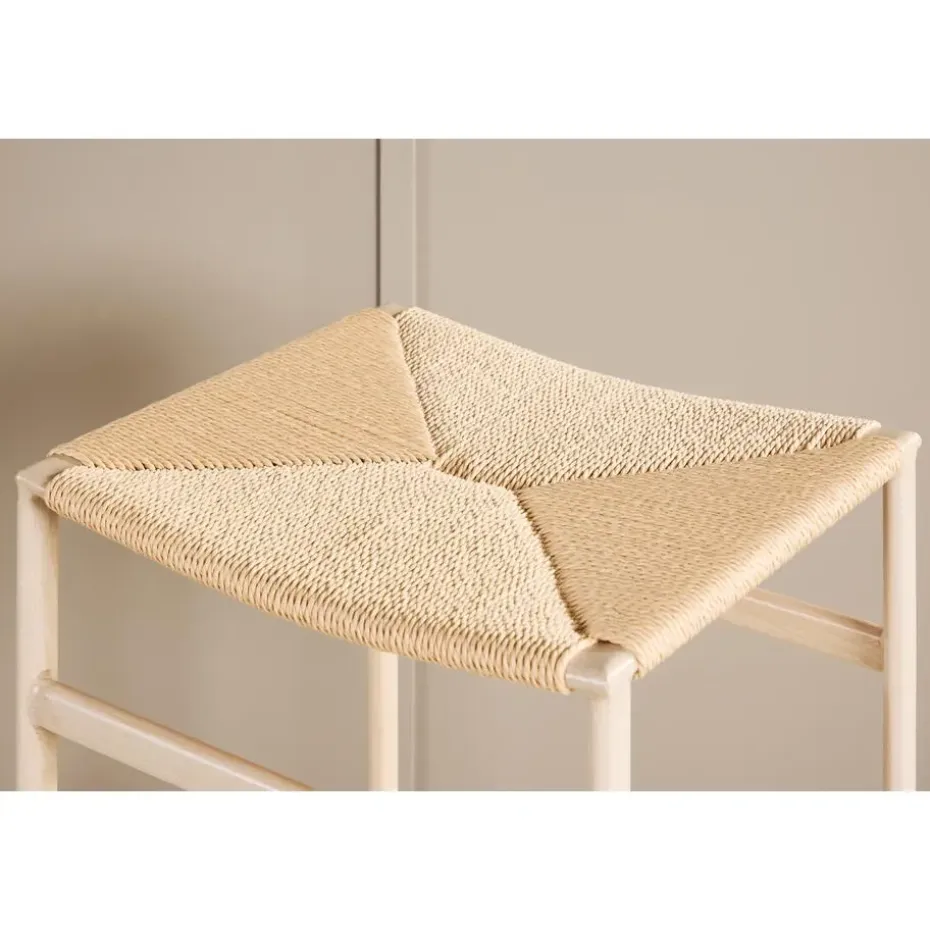 Barstoel Beige Touw - Polly - Set van 2