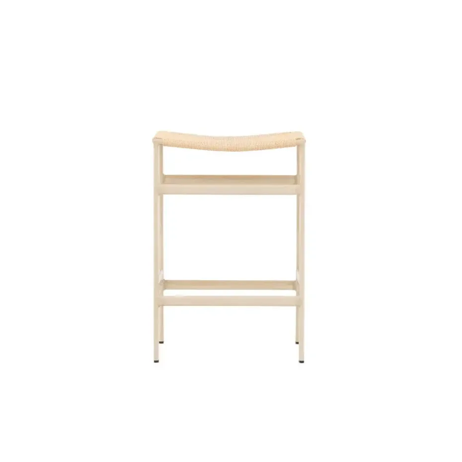 Barstoel Beige Touw - Polly - Set van 2