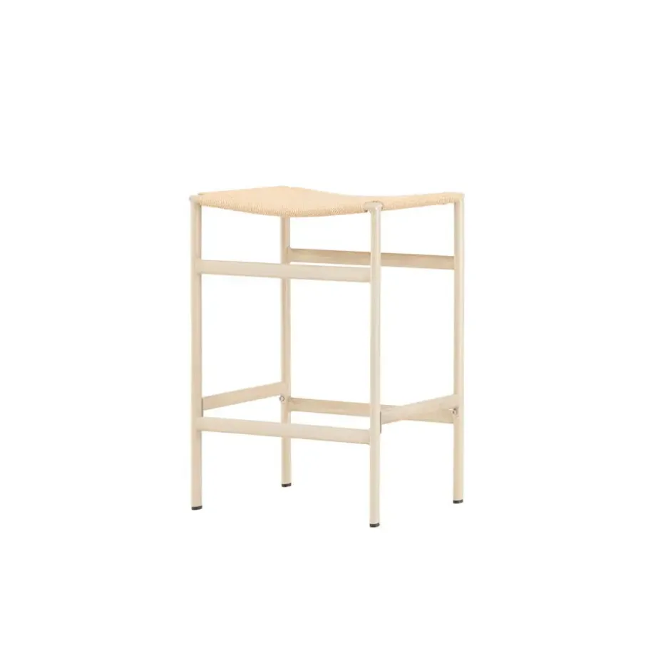 Barstoel Beige Touw - Polly - Set van 2