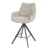 Barstoel Draaibaar - Zandkleur - Metaal - 66x67x90cm - Rich - Set van 2