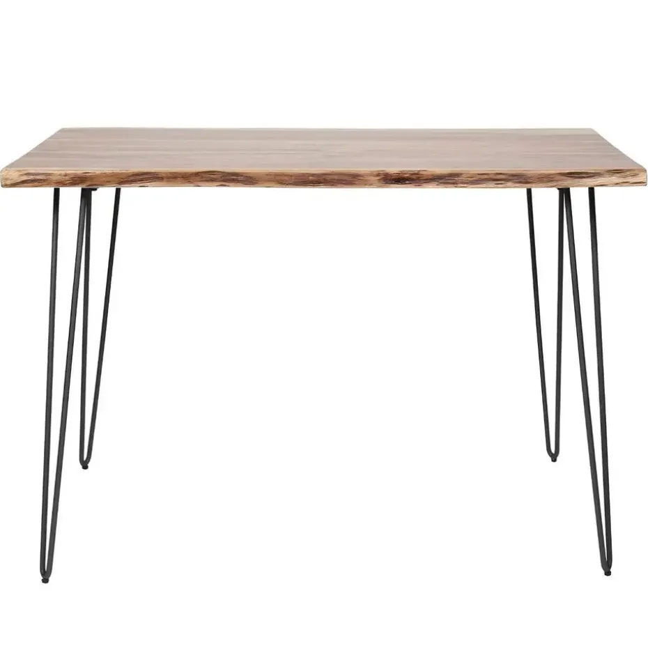 Bartafel Hout 130cm - Boomstamtafel - Metalen Frame