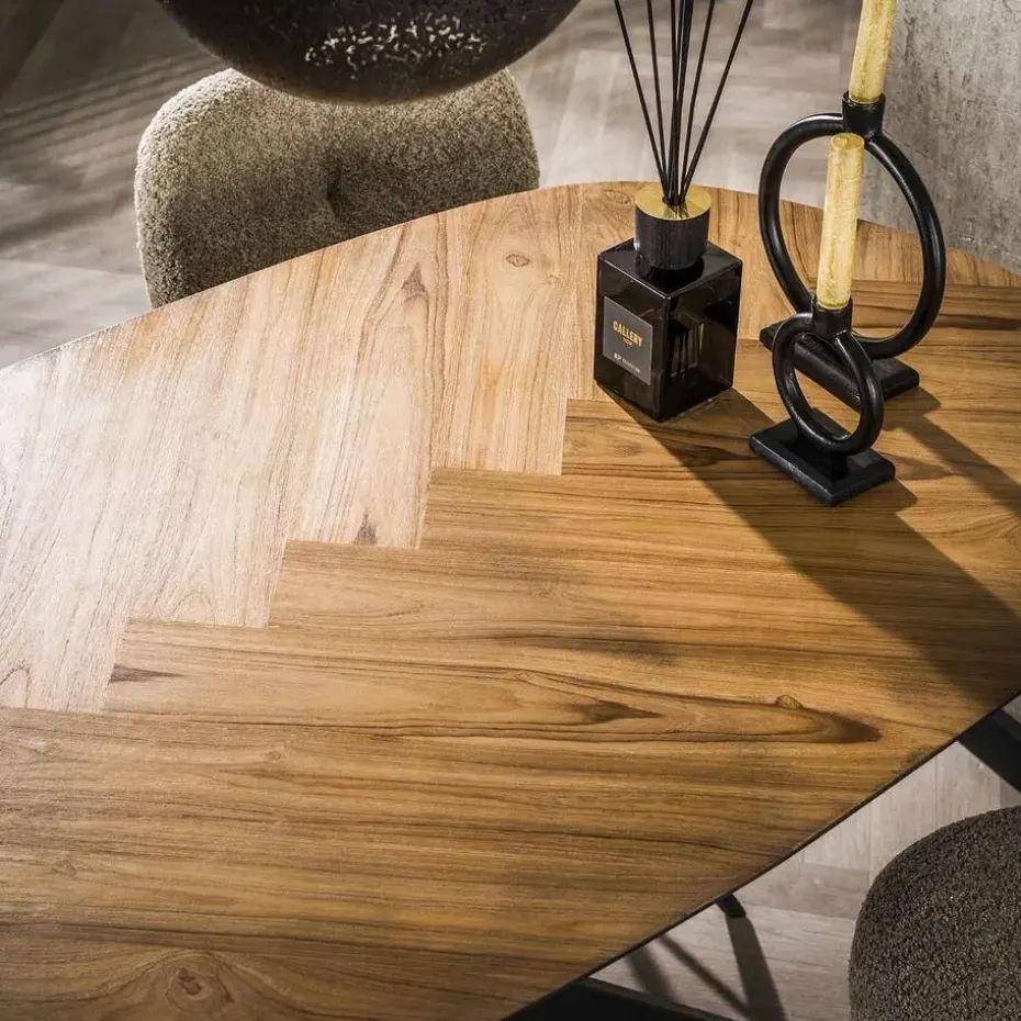 Bartafel Organisch - Naturel Gerecycled Teak - 140x80x92cm