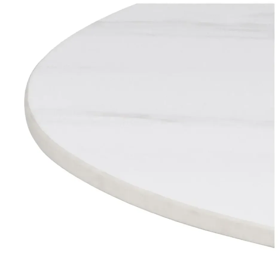 Bartafel Wit Keramiek - Metaal - 80x80x105cm - Laurens
