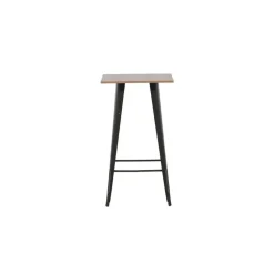 Bartafel Zwart Hout - 60x60x105cm - Tempe