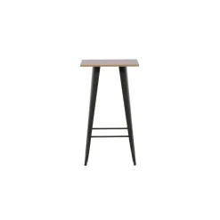 Bartafel Zwart Hout - 60x60x105cm - Tempe