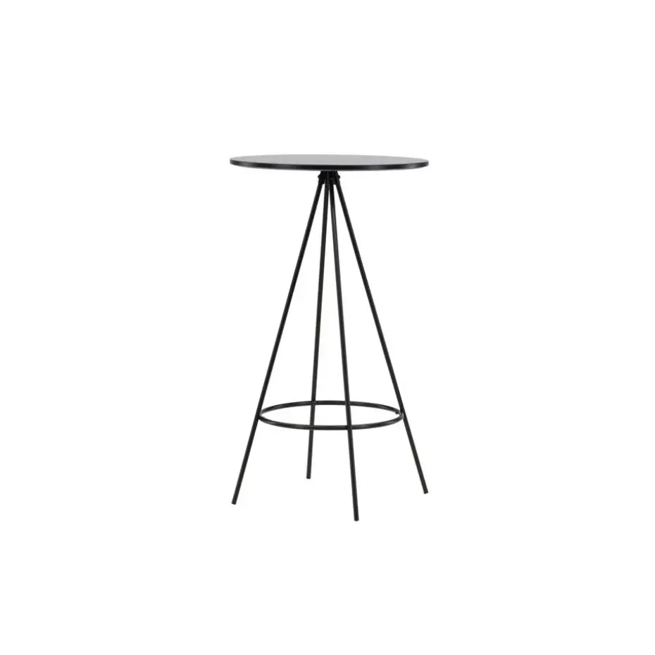 Bartafel Zwart Hout - 60x60x105cm - Bistro