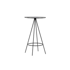 Bartafel Zwart Hout - 60x60x105cm - Bistro