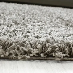 Basic Rond Shaggy vloerkleed Taupe Hoogpolig - 200 CM ROND