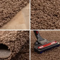 Basic Shaggy vloerkleed Caramel Hoogpolig - 200x290 CM