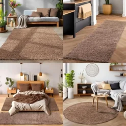 Basic Shaggy vloerkleed Caramel Hoogpolig - 200x290 CM