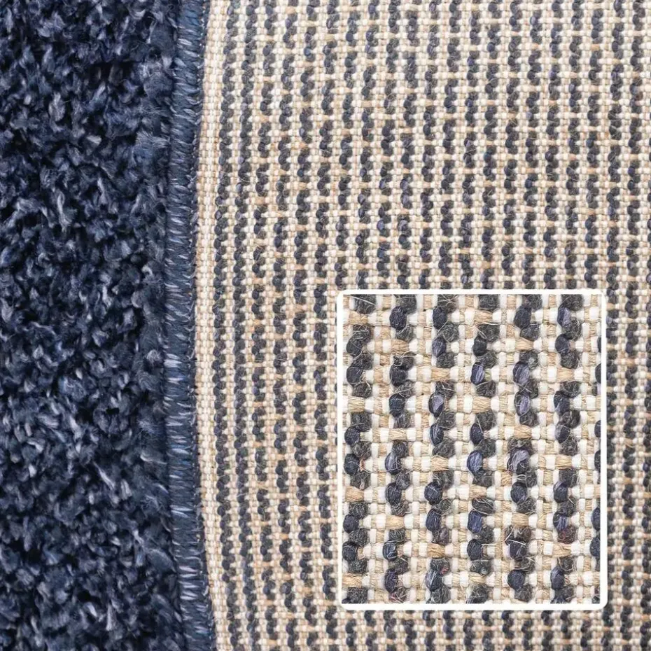 Basic Shaggy vloerkleed Donker Blauw Hoogpolig - 160x230 CM