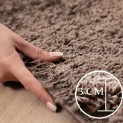 Basic Shaggy vloerkleed Taupe Hoogpolig - 120x170 CM