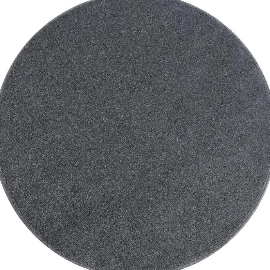 Basics Effen Rond Vloerkleed Lichtgrijs Laagpolig - 160 CM ROND