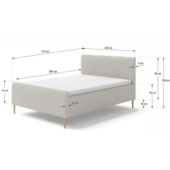 Bed Lieke - ecru - 180x200 cm