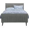 Bed Lieke - grijs/groen - 120x200 cm