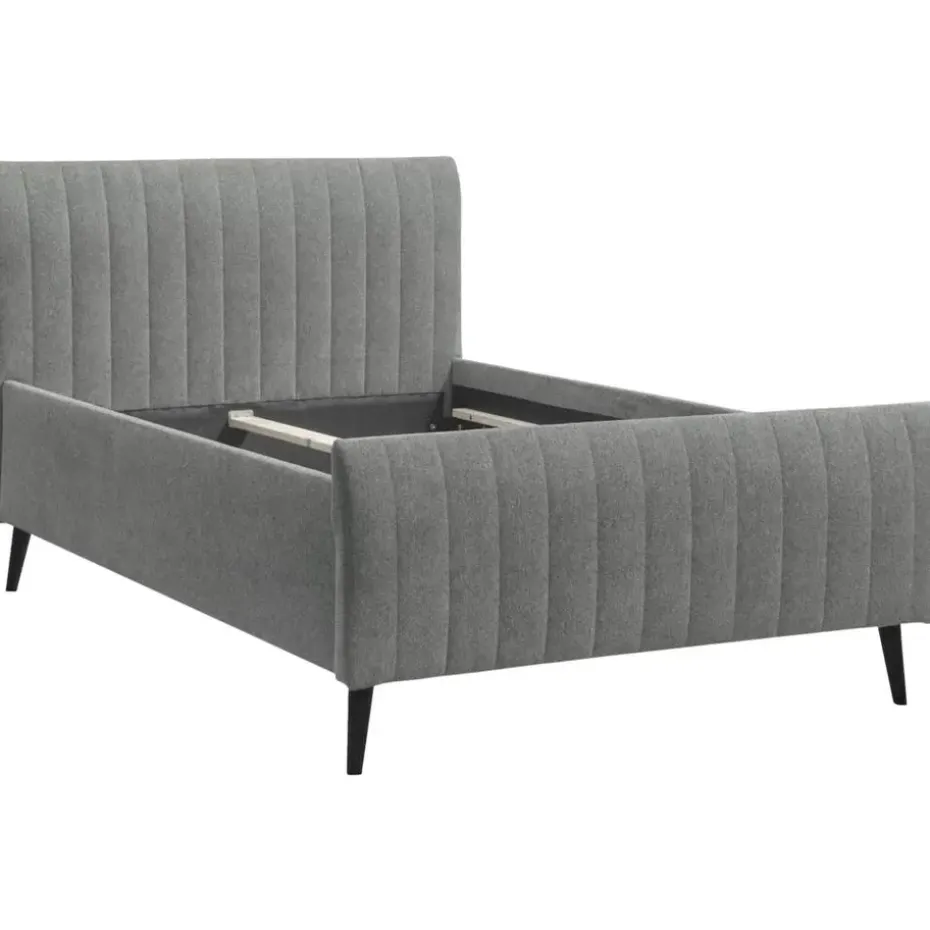 Bed Lieke - grijs/groen - 120x200 cm