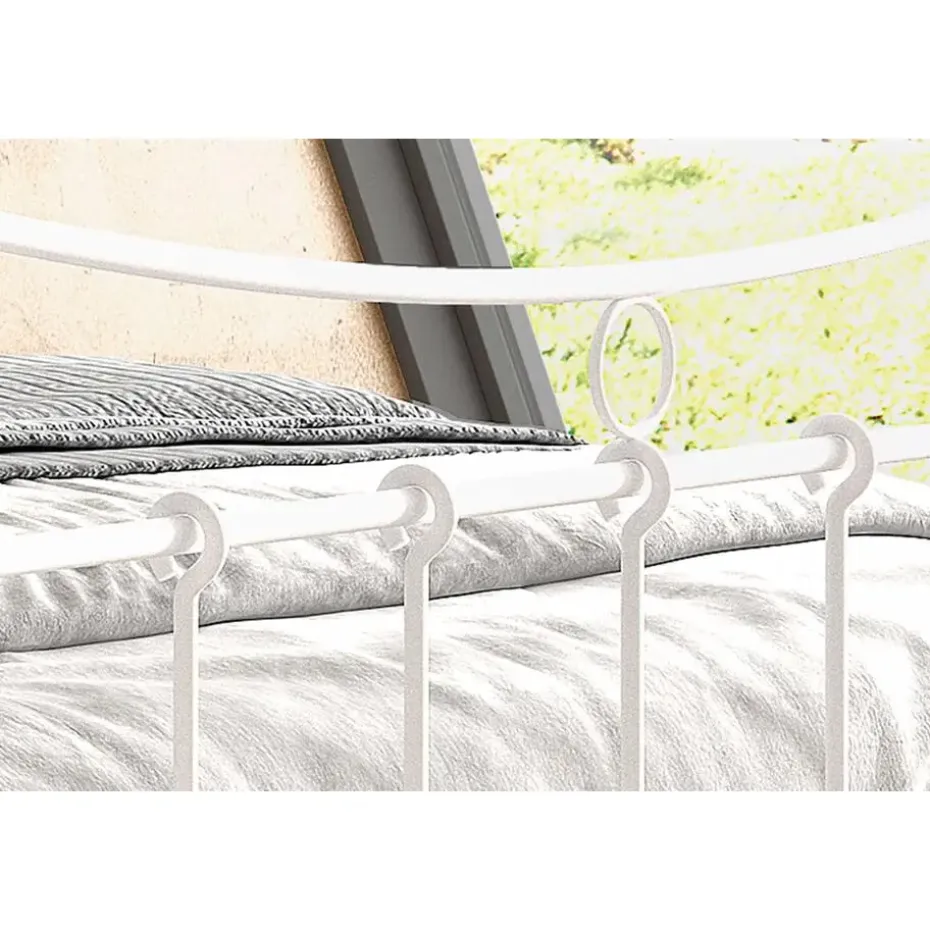 Bed Liza 140x200 met lattenbodem - wit