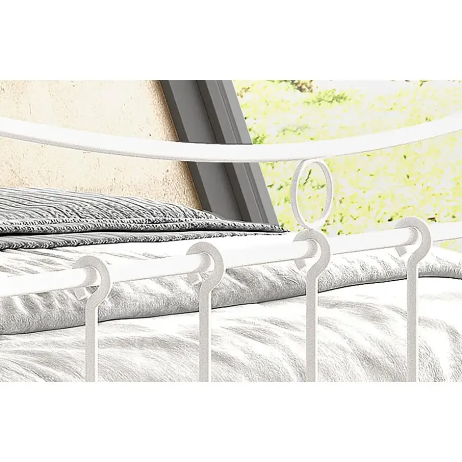 Bed Liza 140x200 met lattenbodem - wit