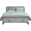 Bed Lizz met opbergruimte - grijs - 140x200 cm