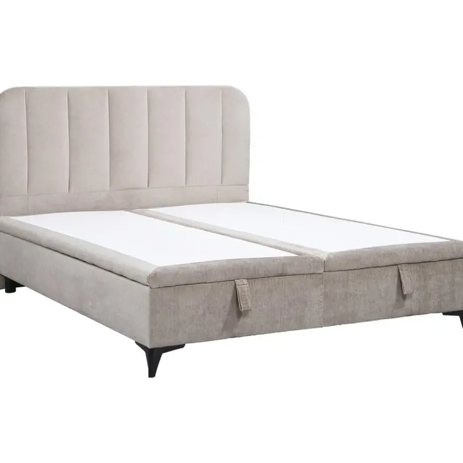 Bed Lizz met opbergruimte - greige - 140x200 cm