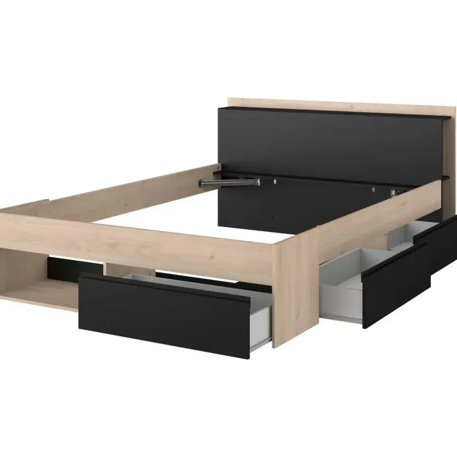 Bed Most 160x200cm - eik/zwart