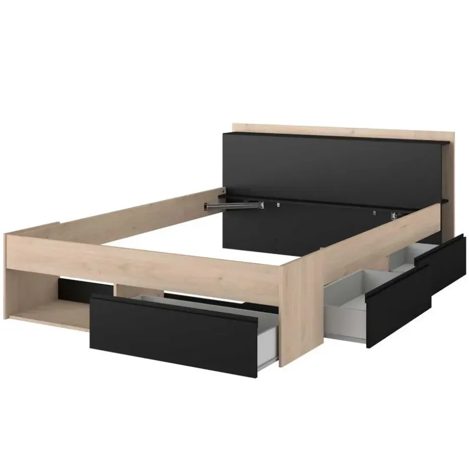 Bed Most 160x200cm - eik/zwart