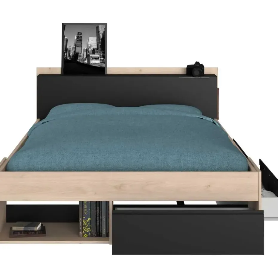 Bed Most 160x200cm - eik/zwart